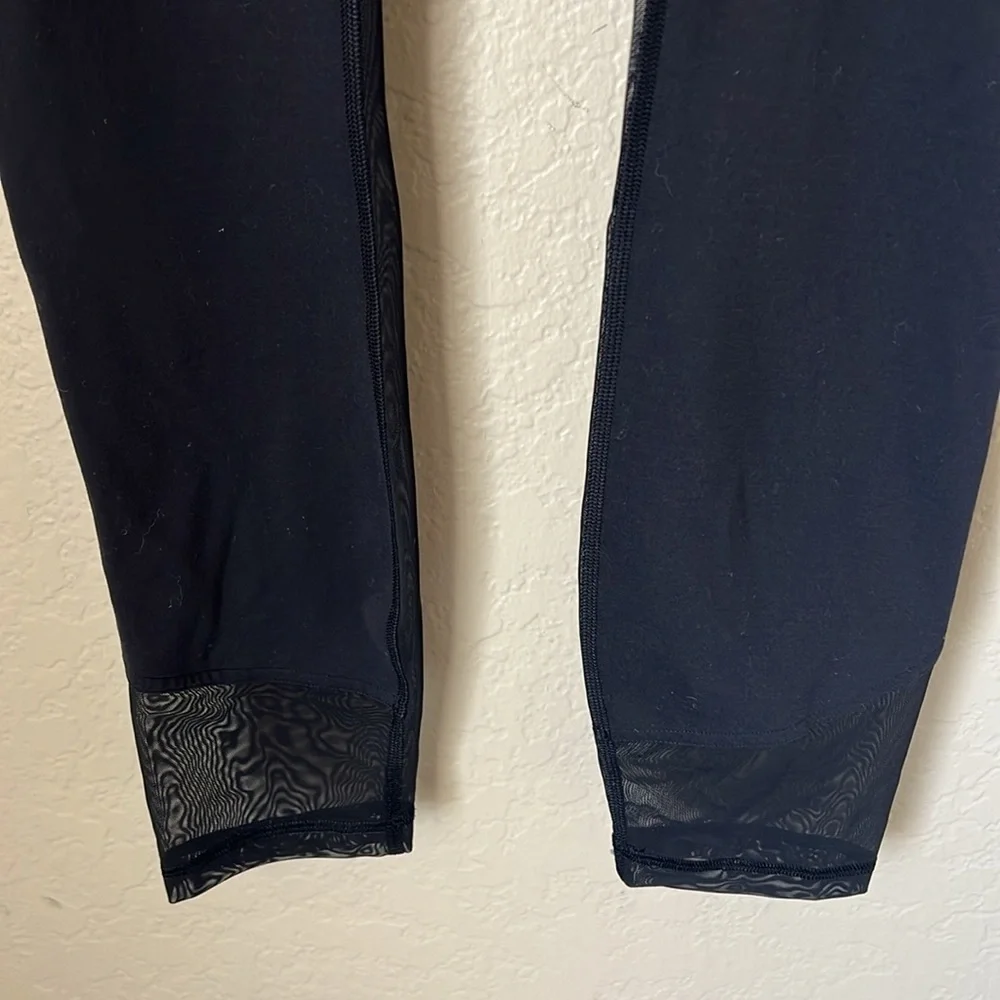 Lululemon black wunder train mesh leggings